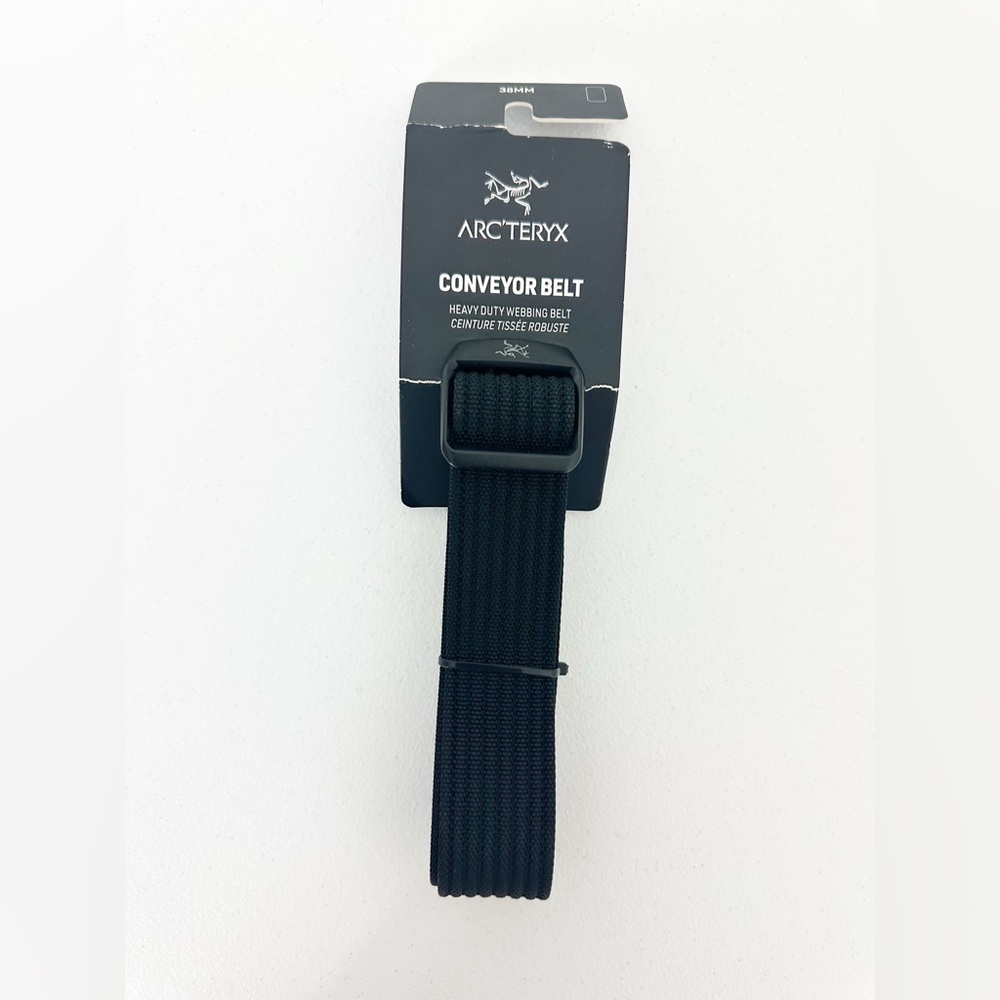 Arc'teryx Conveyor Belt 38mm Black Webbing Metal Buckle Men’s SMALL - NEW
